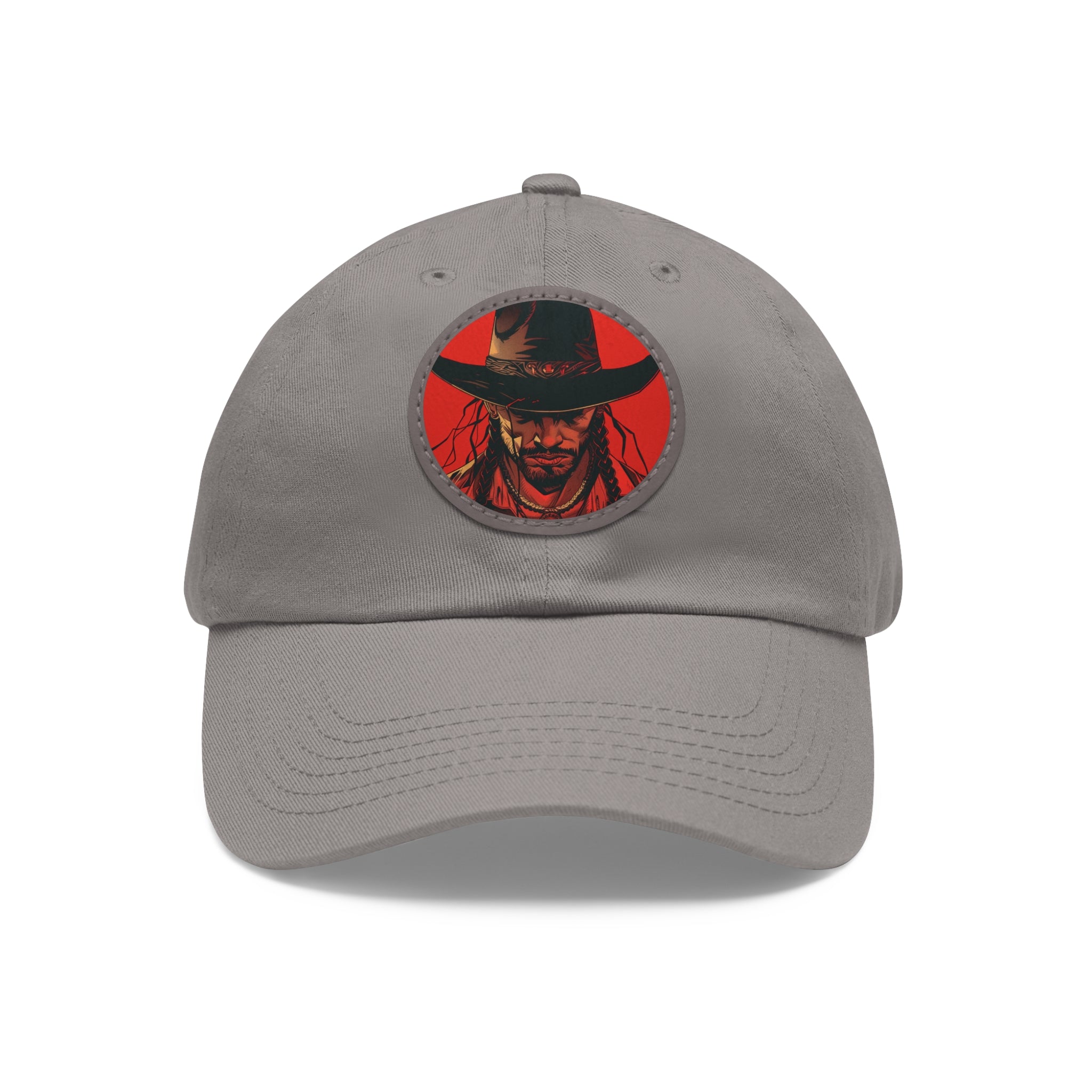 MVRSIANO Western Outlaw Leather Patch Dad Hat