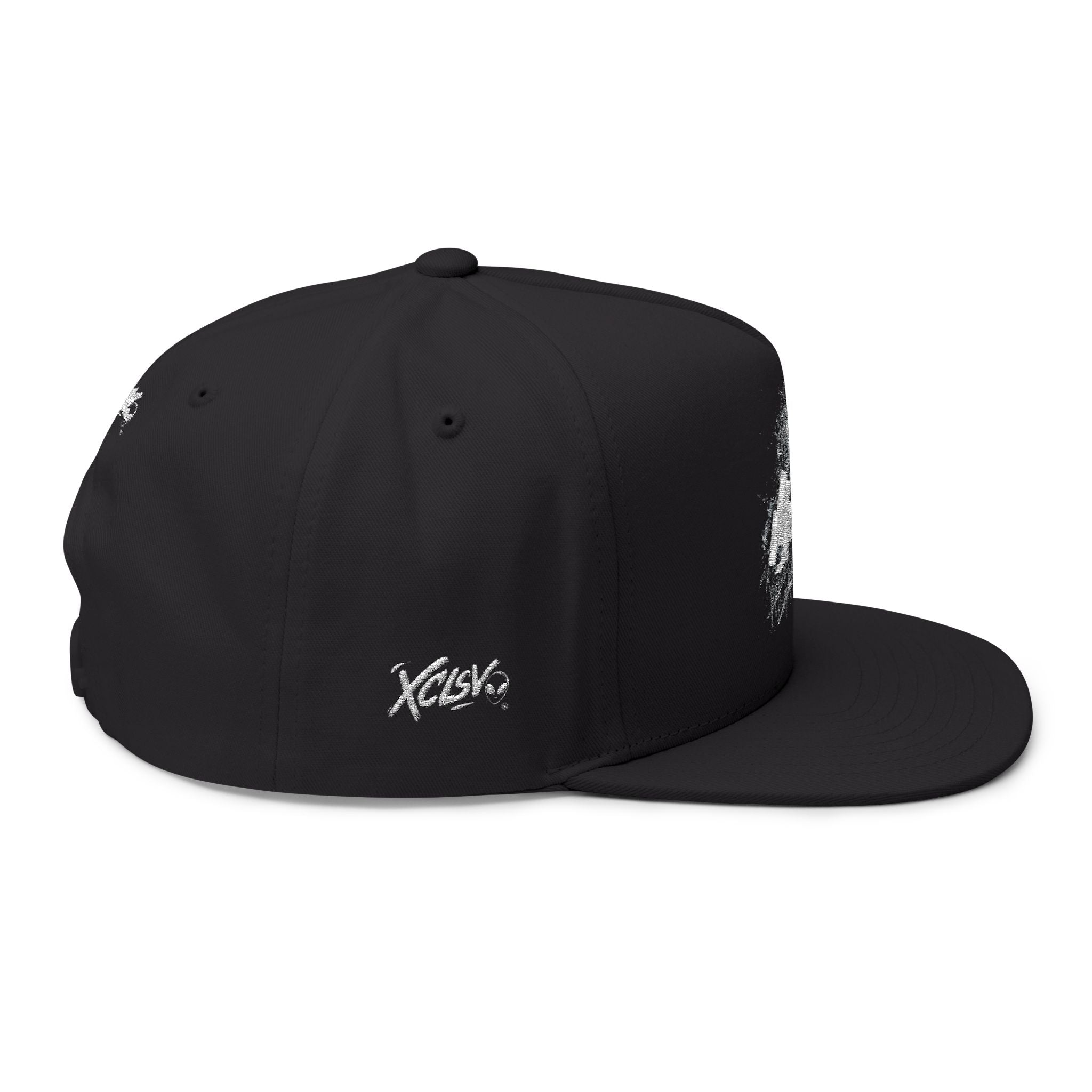 Embroidered Flat Bill Cap — Distressed Mvrsiano Logo Snapback