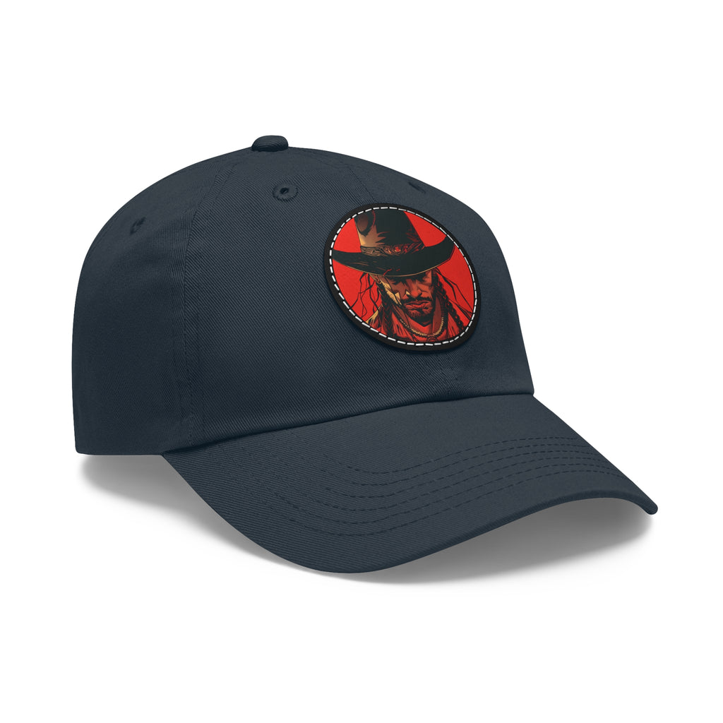 MVRSIANO Western Outlaw Leather Patch Dad Hat