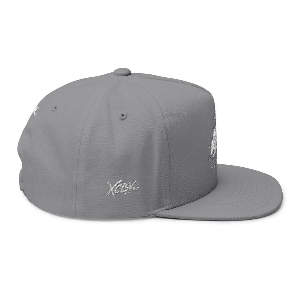 Embroidered Flat Bill Cap — Distressed Mvrsiano Logo Snapback