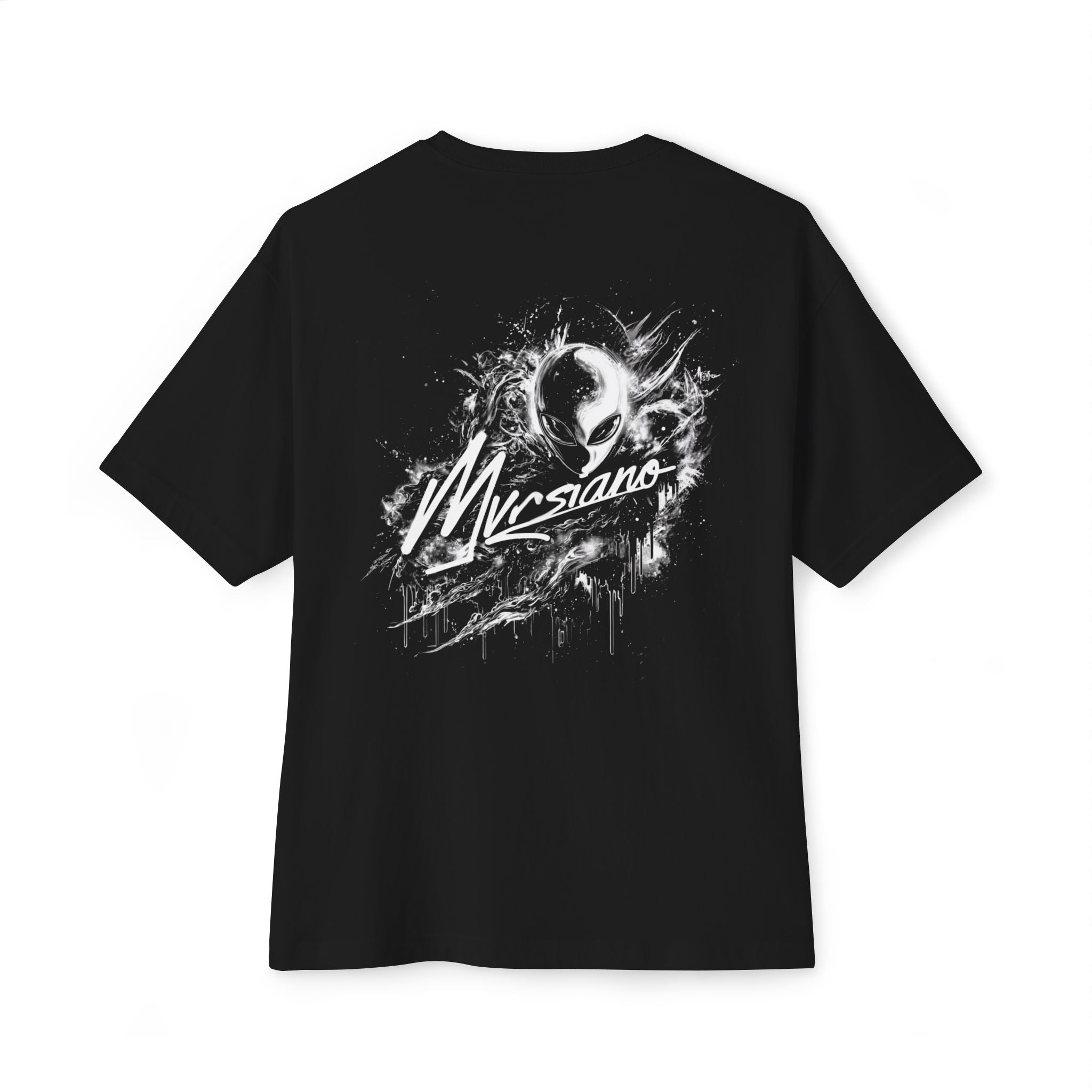 Graphic Tee — 'Marsiano' Alien Back Print Oversized Boxy T‑Shirt