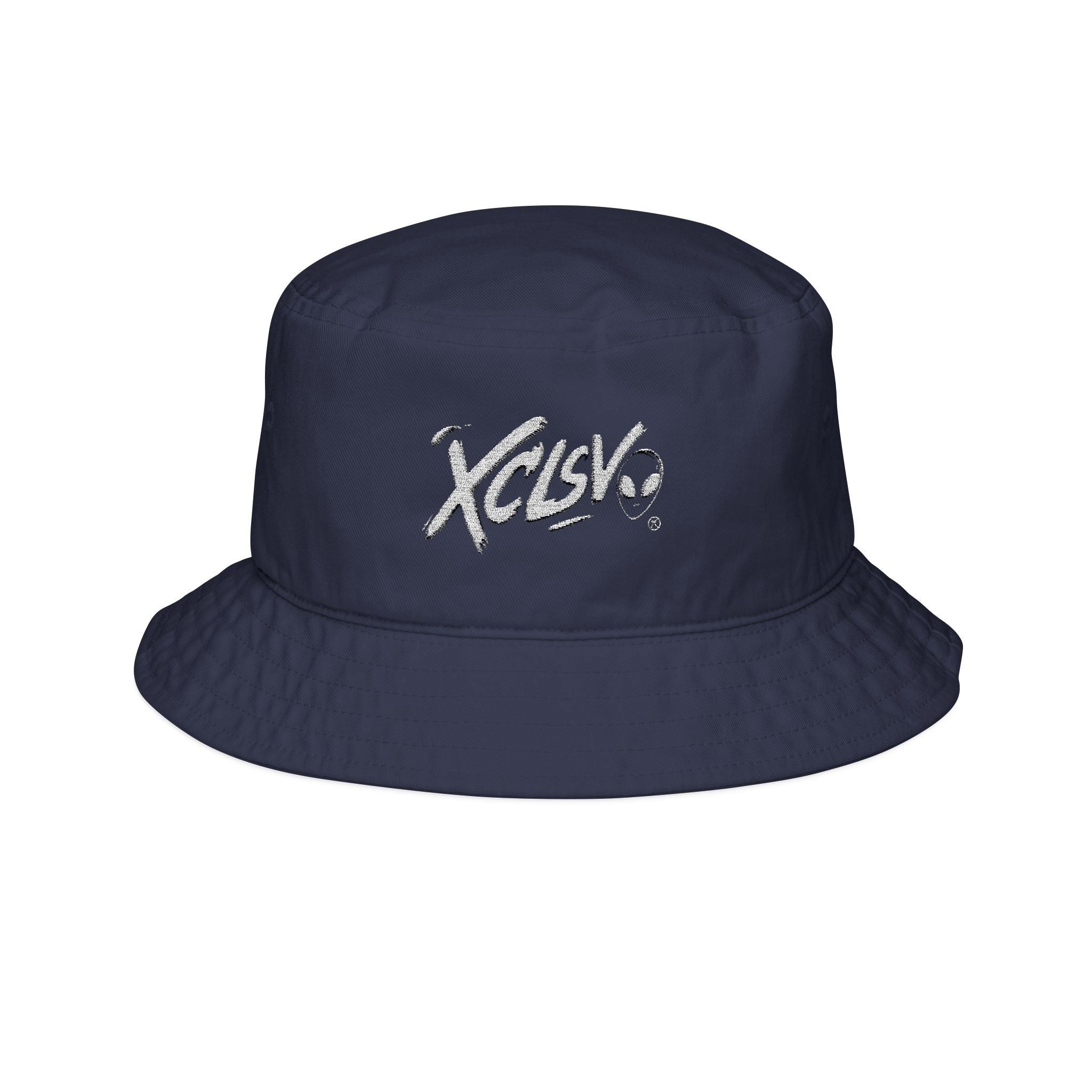Embroidered 'XCLSV' Streetwear Bucket Hat — Casual Urban Sun Hat