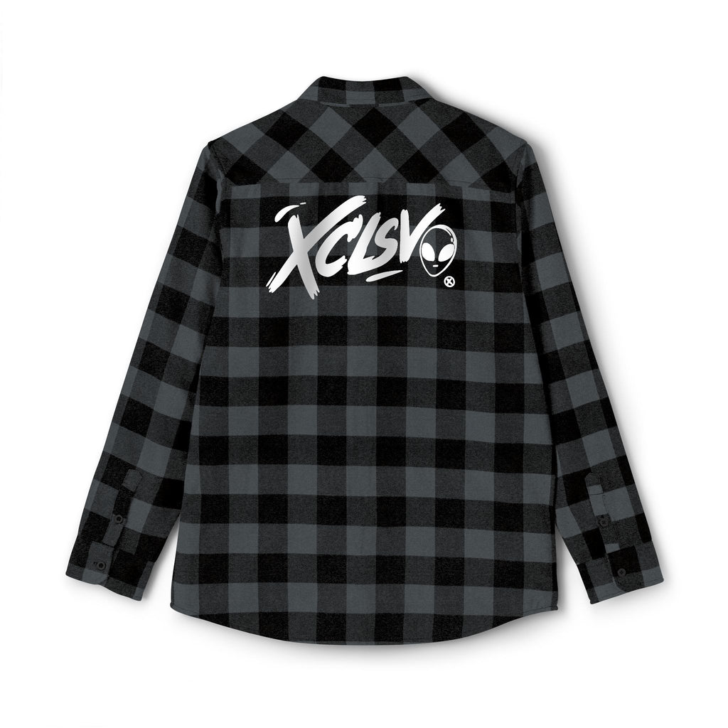 Plaid Flannel Shirt — Back Logo 'XCLSV' Streetwear