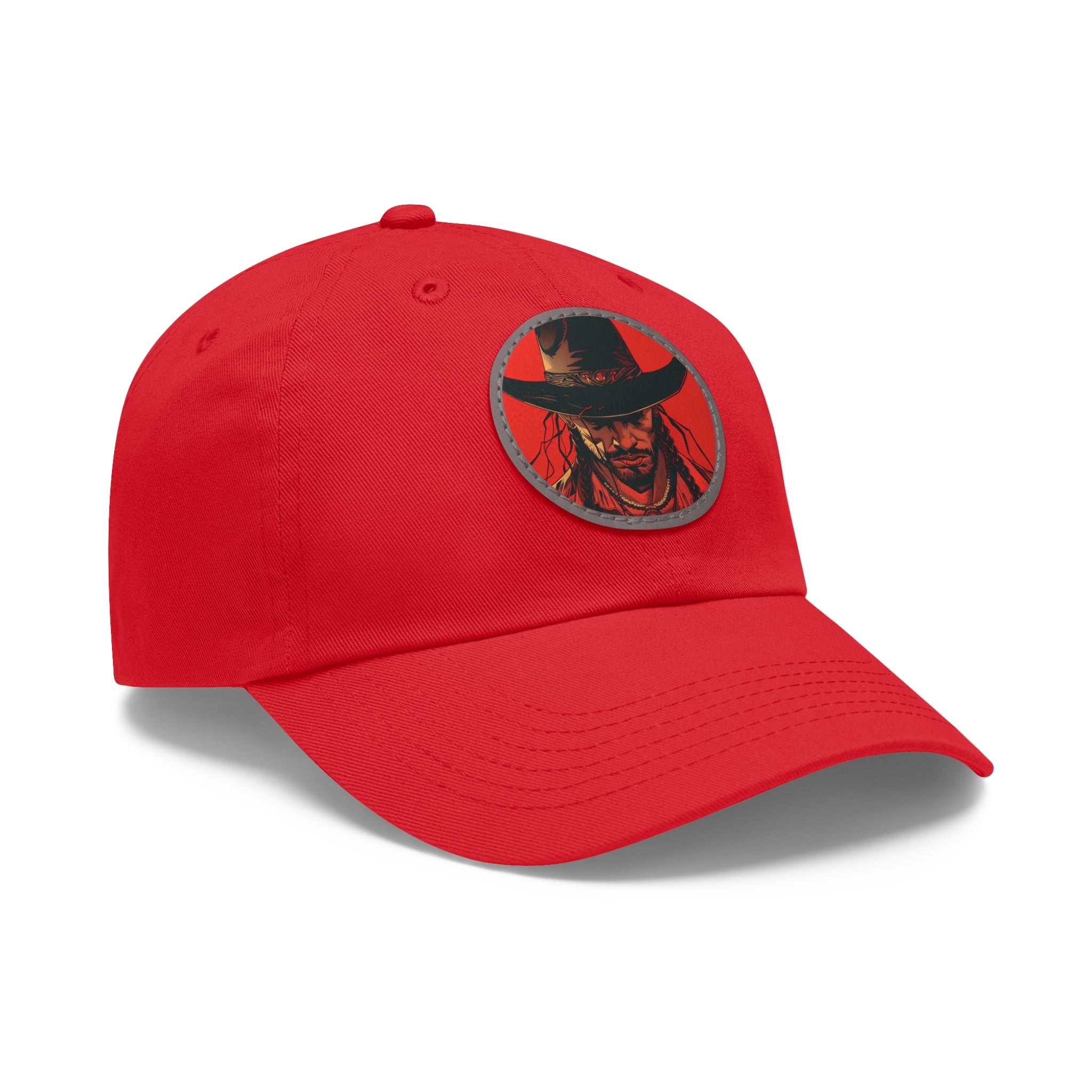 MVRSIANO Western Outlaw Leather Patch Dad Hat