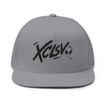 XCLSV Embroidered Flat Bill Cap — Streetwear Snapback with Alien Logo