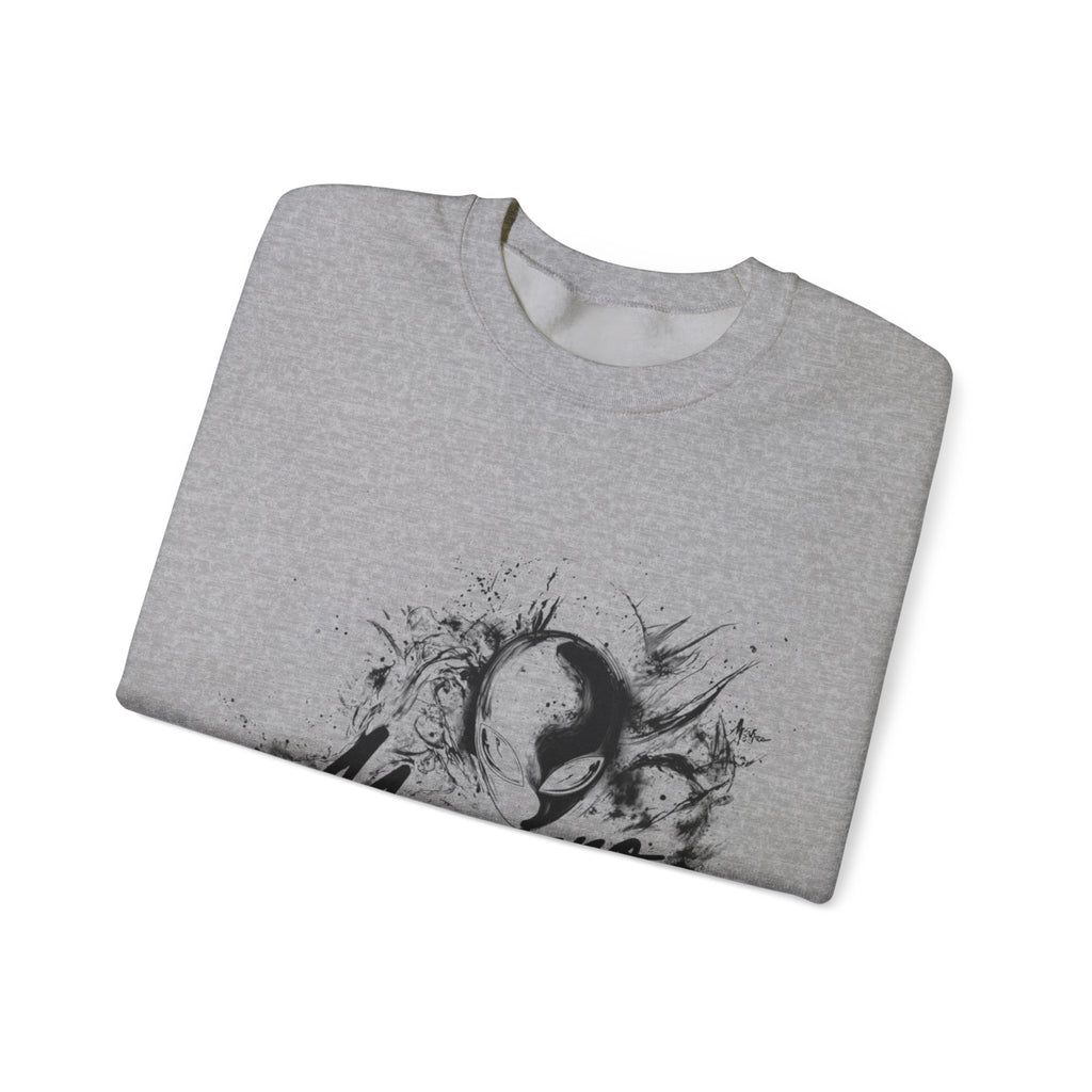 Mvrsiano Graphic Sweatshirt — Alien Grunge Skull Art Crewneck