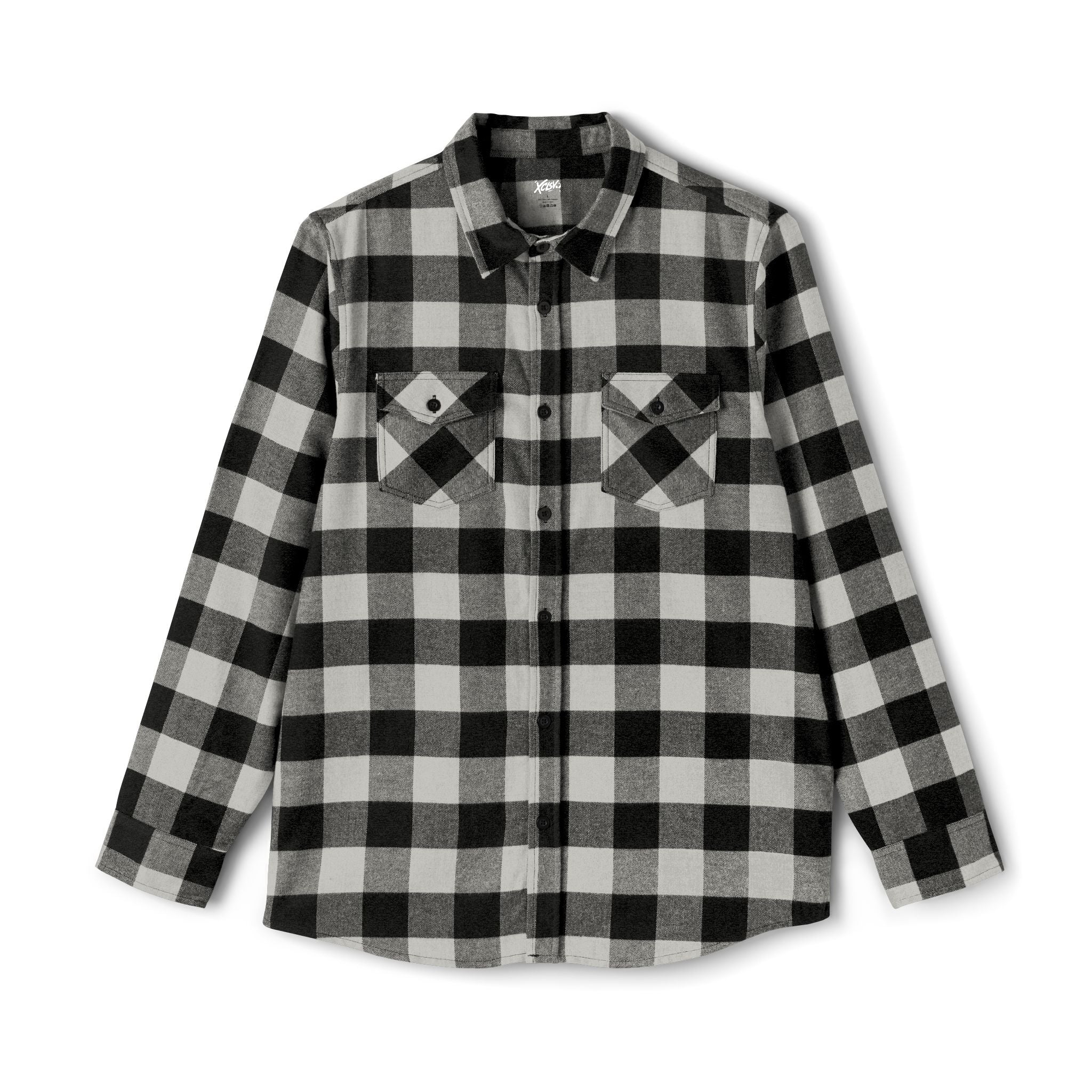 Plaid Flannel Shirt — Back Logo 'XCLSV' Streetwear