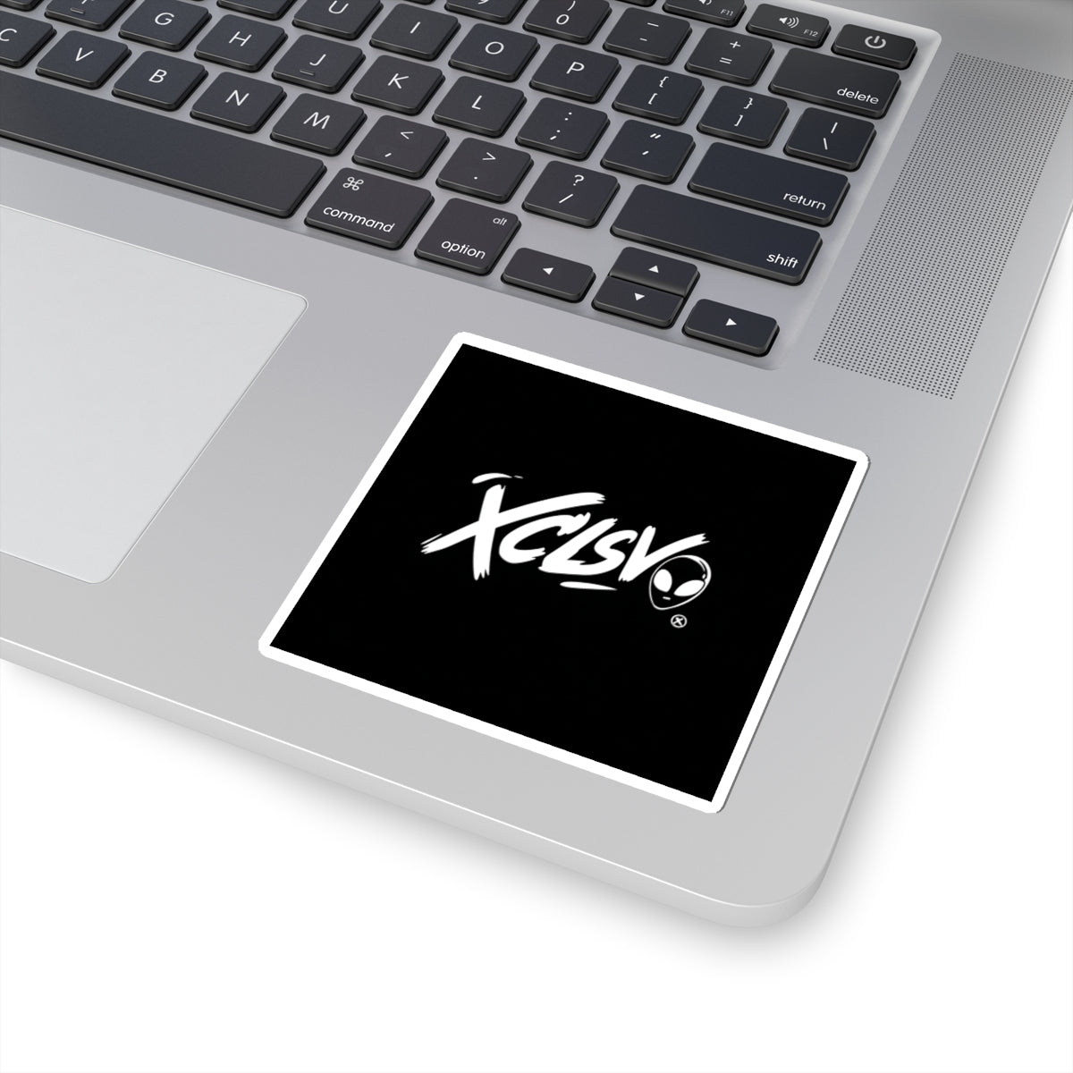 XCLSV MVRSIANO Logo Sticker — Black Decal for Laptops & Gear