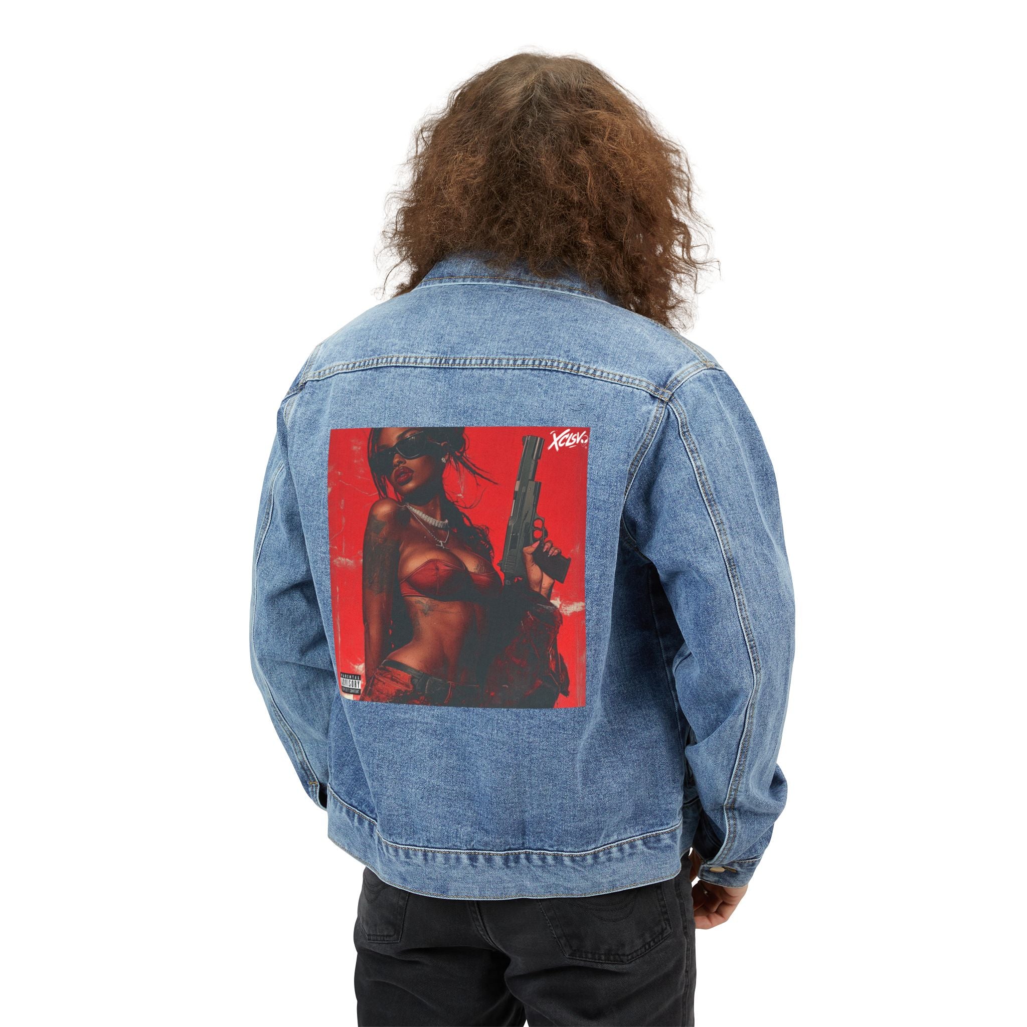 La Glock XCLSV Denim Jacket — By Mvrsiano (Back Patch)