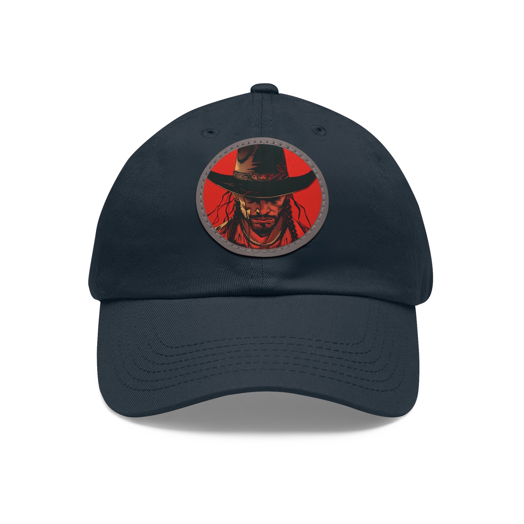 MVRSIANO Western Outlaw Leather Patch Dad Hat