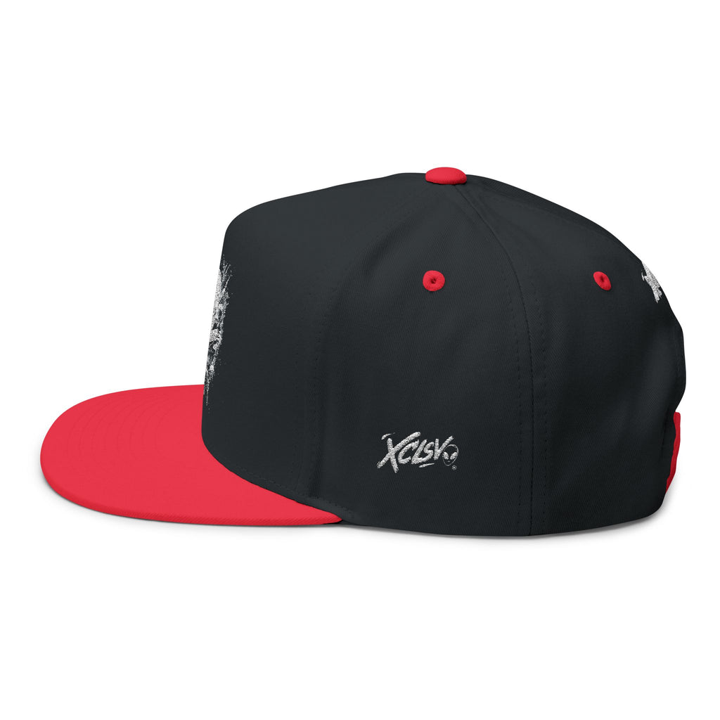 Embroidered Flat Bill Cap — Distressed Mvrsiano Logo Snapback