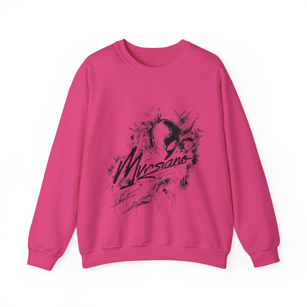 Mvrsiano Graphic Sweatshirt — Alien Grunge Skull Art Crewneck