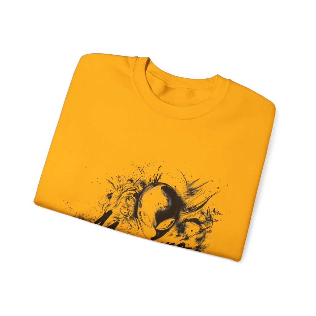 Mvrsiano Graphic Sweatshirt — Alien Grunge Skull Art Crewneck