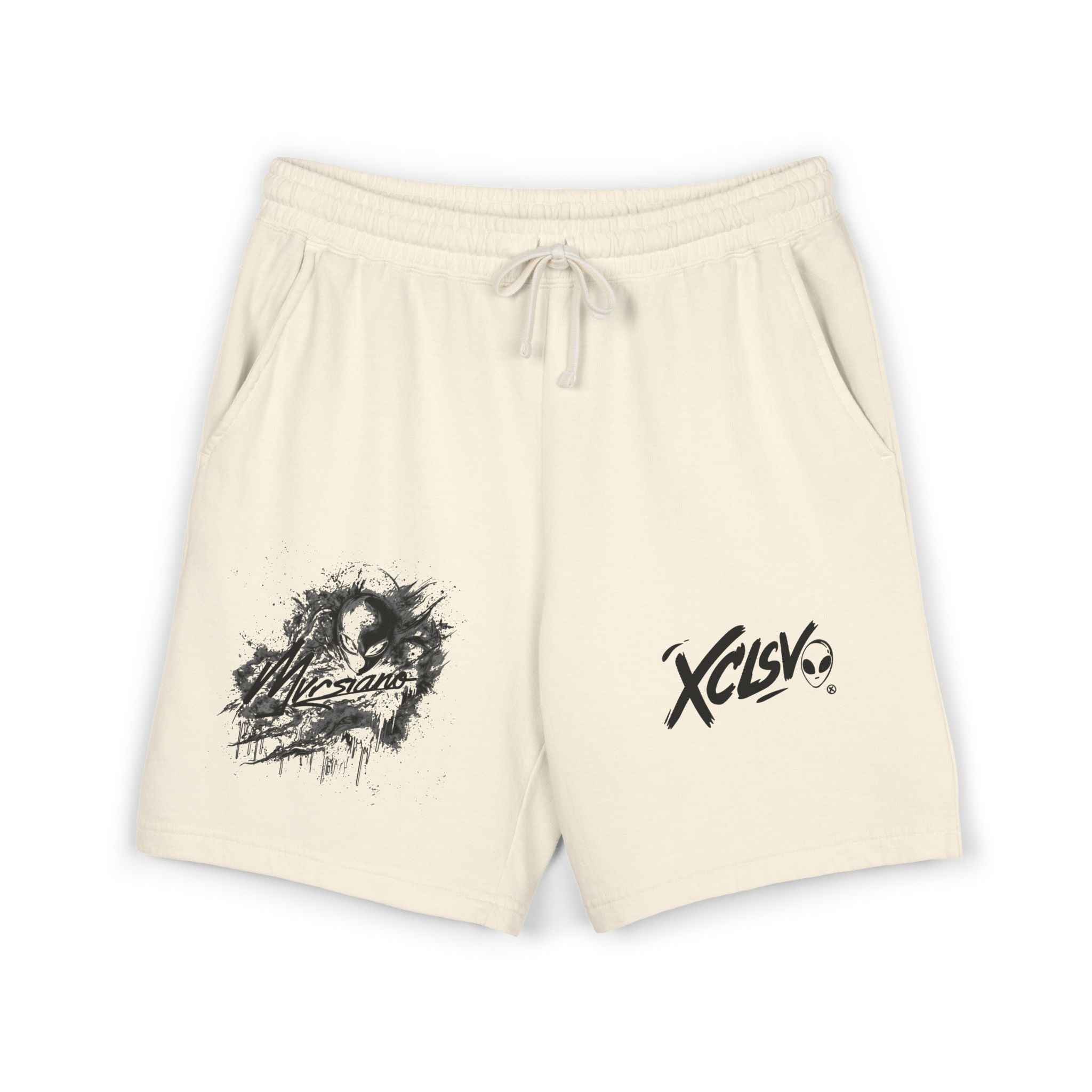 Sweat Shorts — Streetwear Graphic 'XCLSV' Mvrsiano Fleece Lounge Shorts