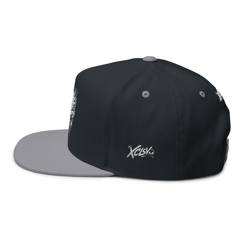 Embroidered Flat Bill Cap — Distressed Mvrsiano Logo Snapback