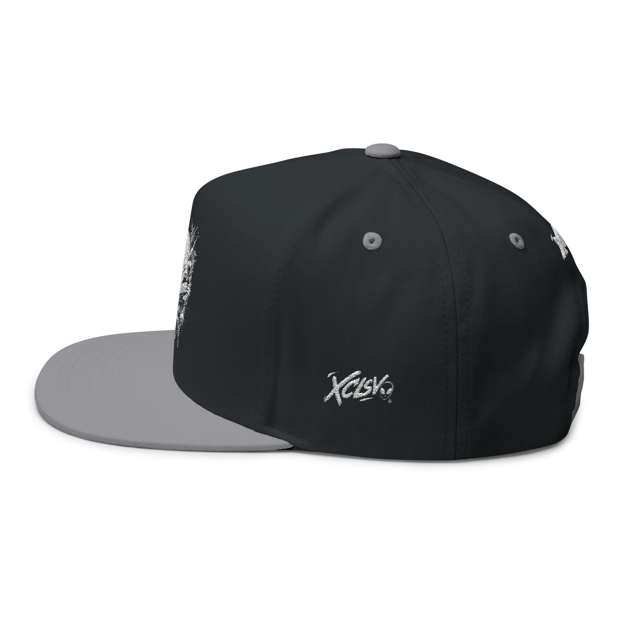 Embroidered Flat Bill Cap — Distressed Mvrsiano Logo Snapback