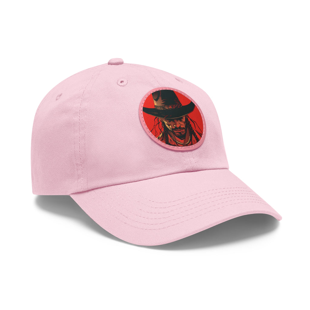 MVRSIANO Western Outlaw Leather Patch Dad Hat