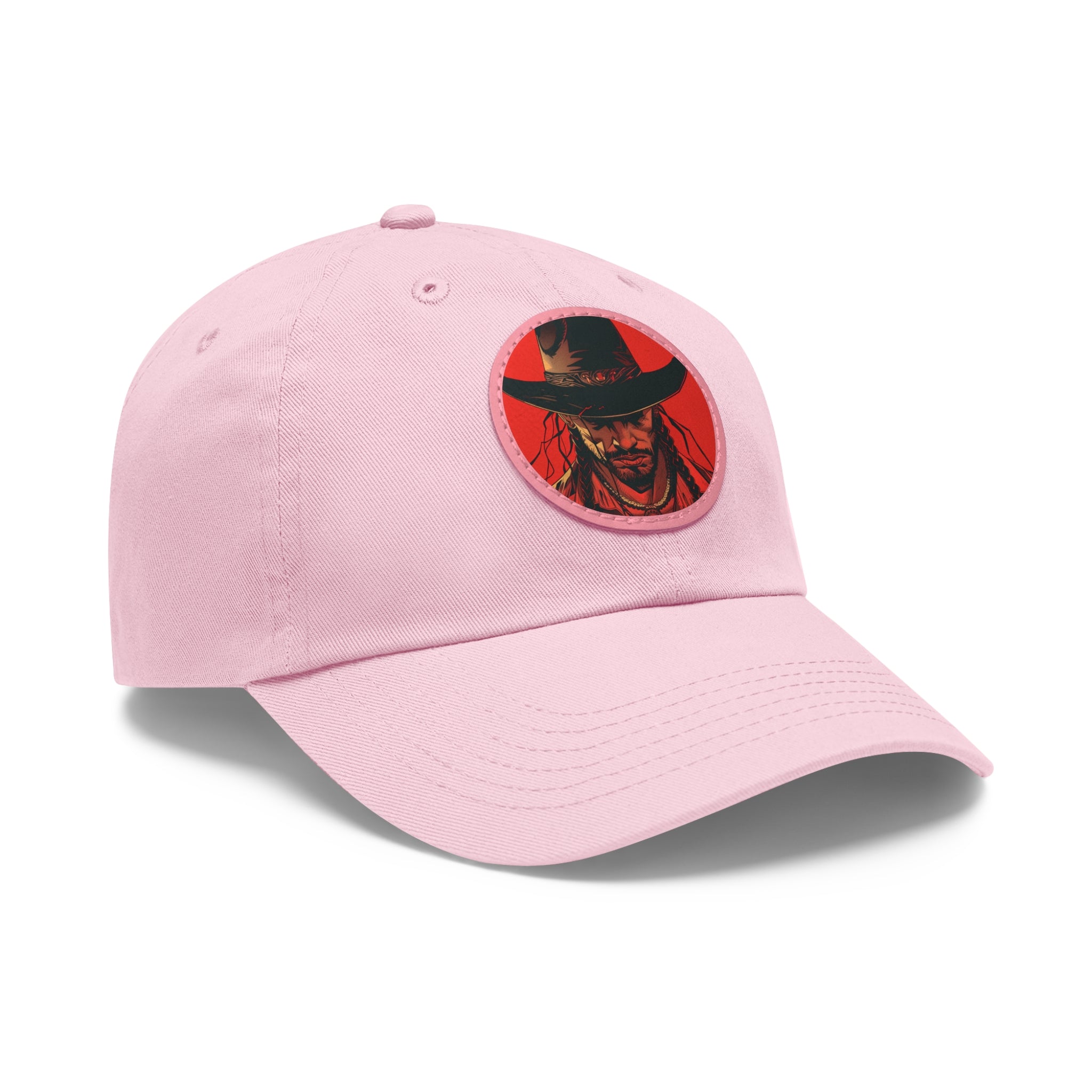 MVRSIANO Western Outlaw Leather Patch Dad Hat