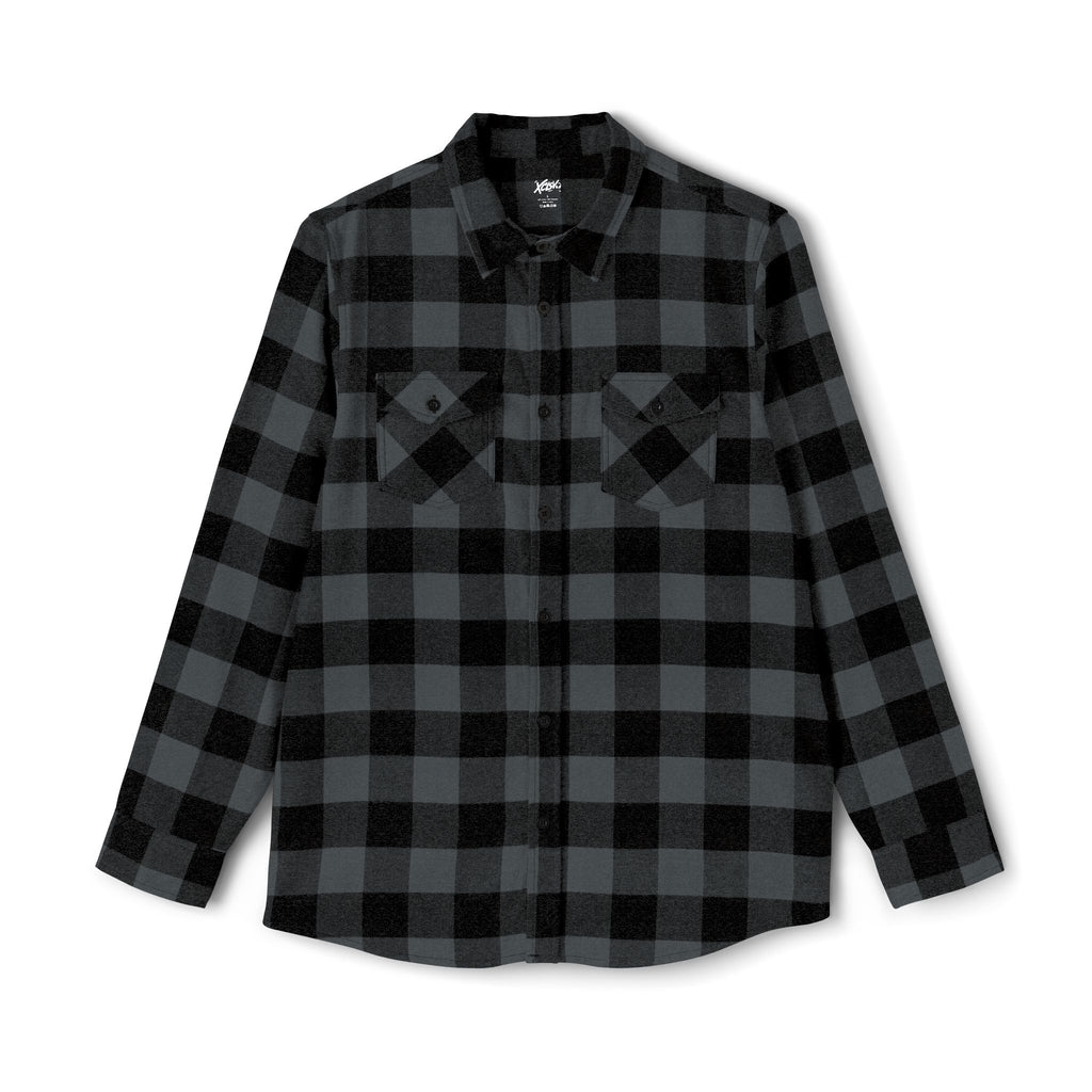 Plaid Flannel Shirt — Back Logo 'XCLSV' Streetwear