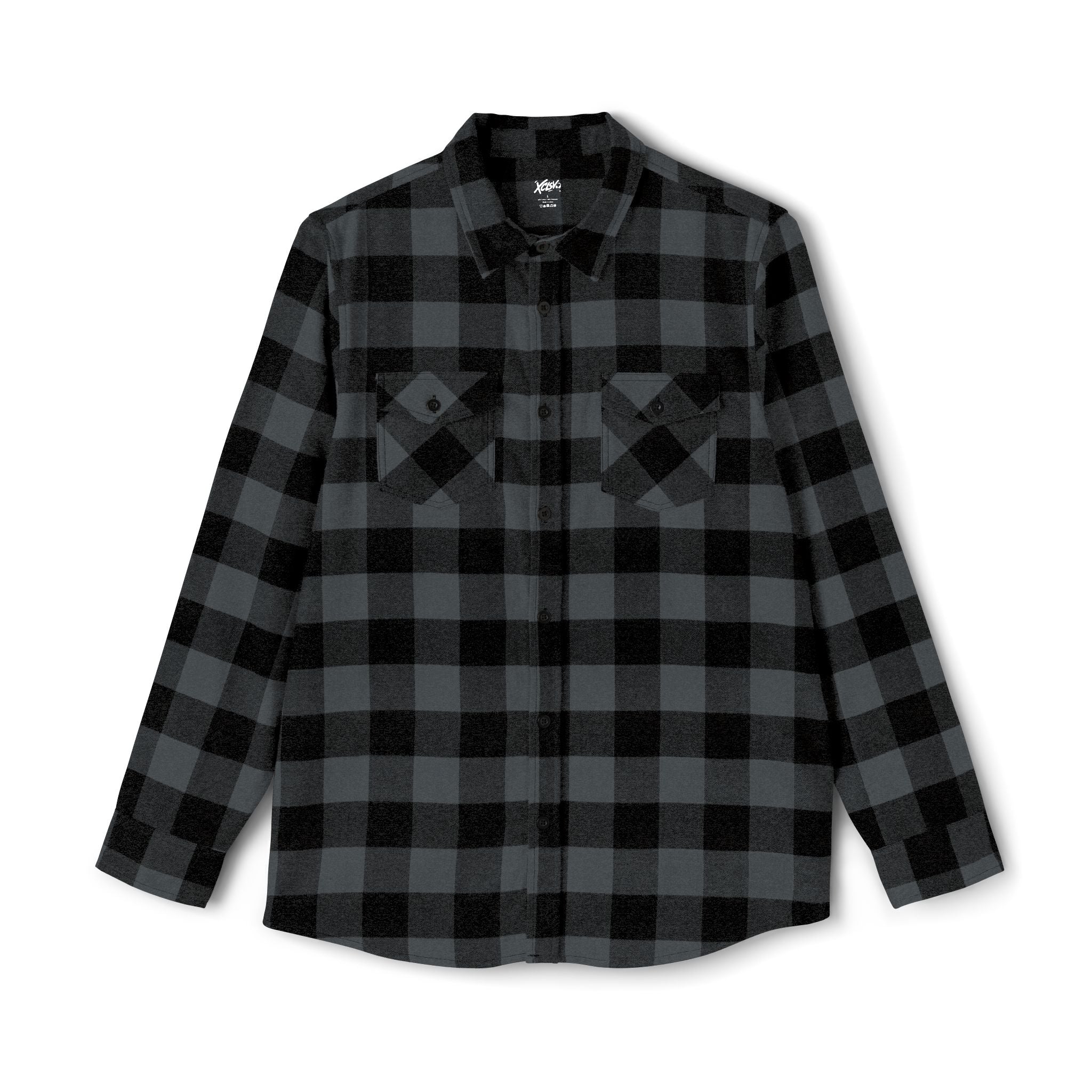 Plaid Flannel Shirt — Back Logo 'XCLSV' Streetwear
