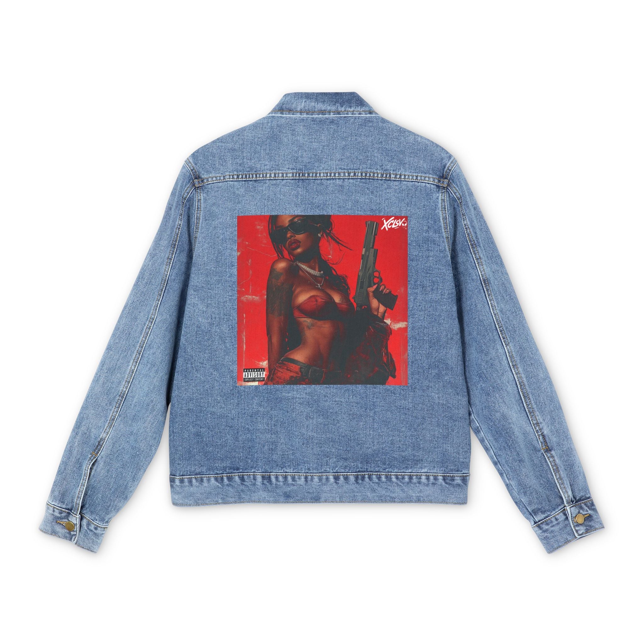 La Glock XCLSV Denim Jacket — By Mvrsiano (Back Patch)