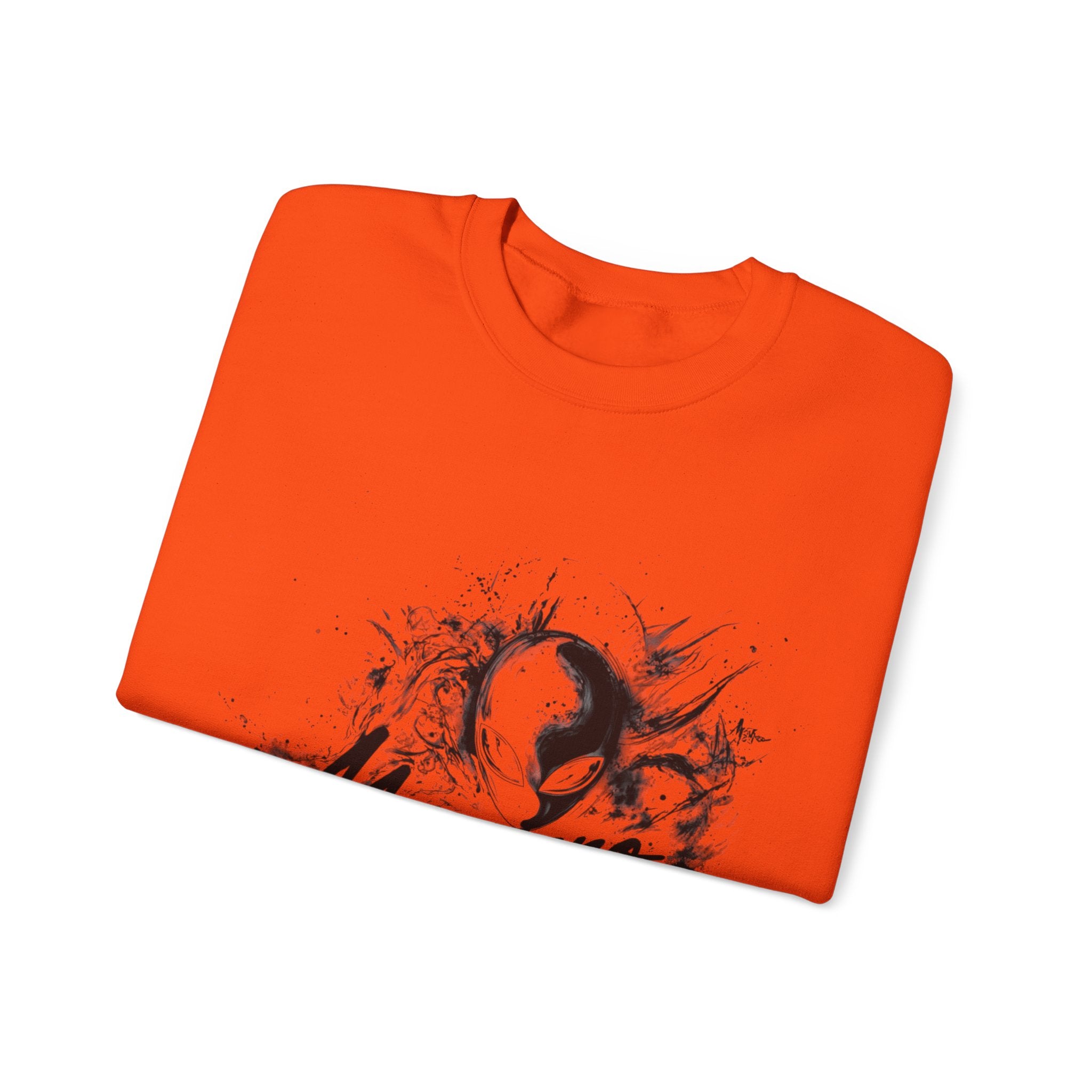 Mvrsiano Graphic Sweatshirt — Alien Grunge Skull Art Crewneck
