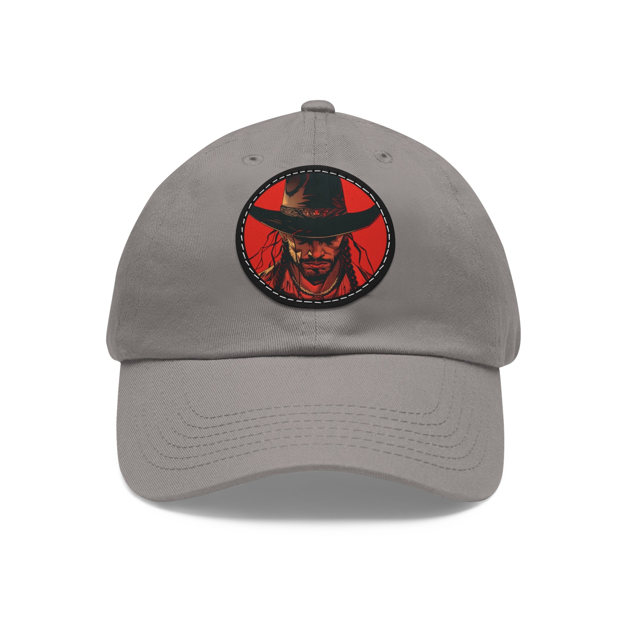 MVRSIANO Western Outlaw Leather Patch Dad Hat
