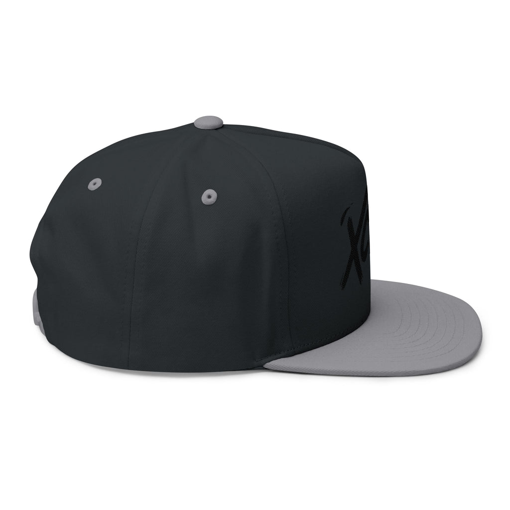 XCLSV Embroidered Flat Bill Cap — Streetwear Snapback with Alien Logo
