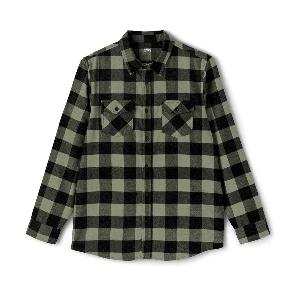 Plaid Flannel Shirt — Back Logo 'XCLSV' Streetwear