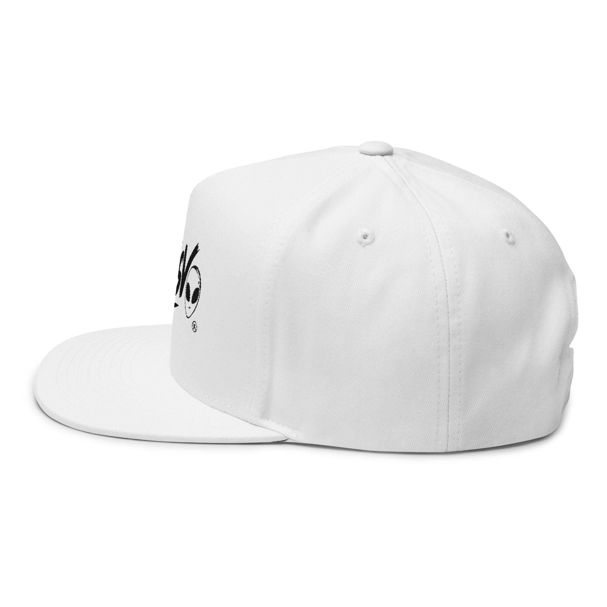 XCLSV Embroidered Flat Bill Cap — Streetwear Snapback with Alien Logo