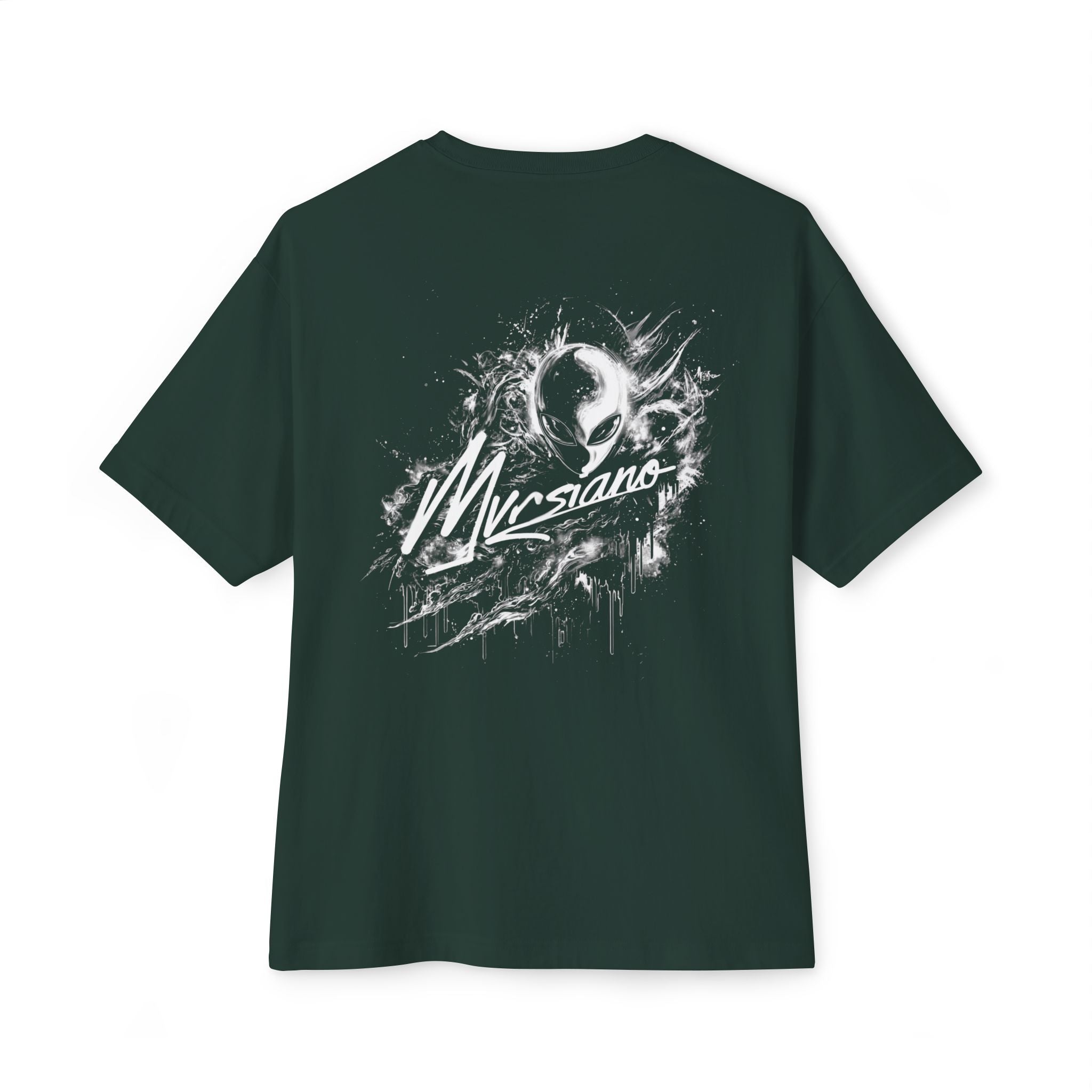 Graphic Tee — 'Marsiano' Alien Back Print Oversized Boxy T‑Shirt