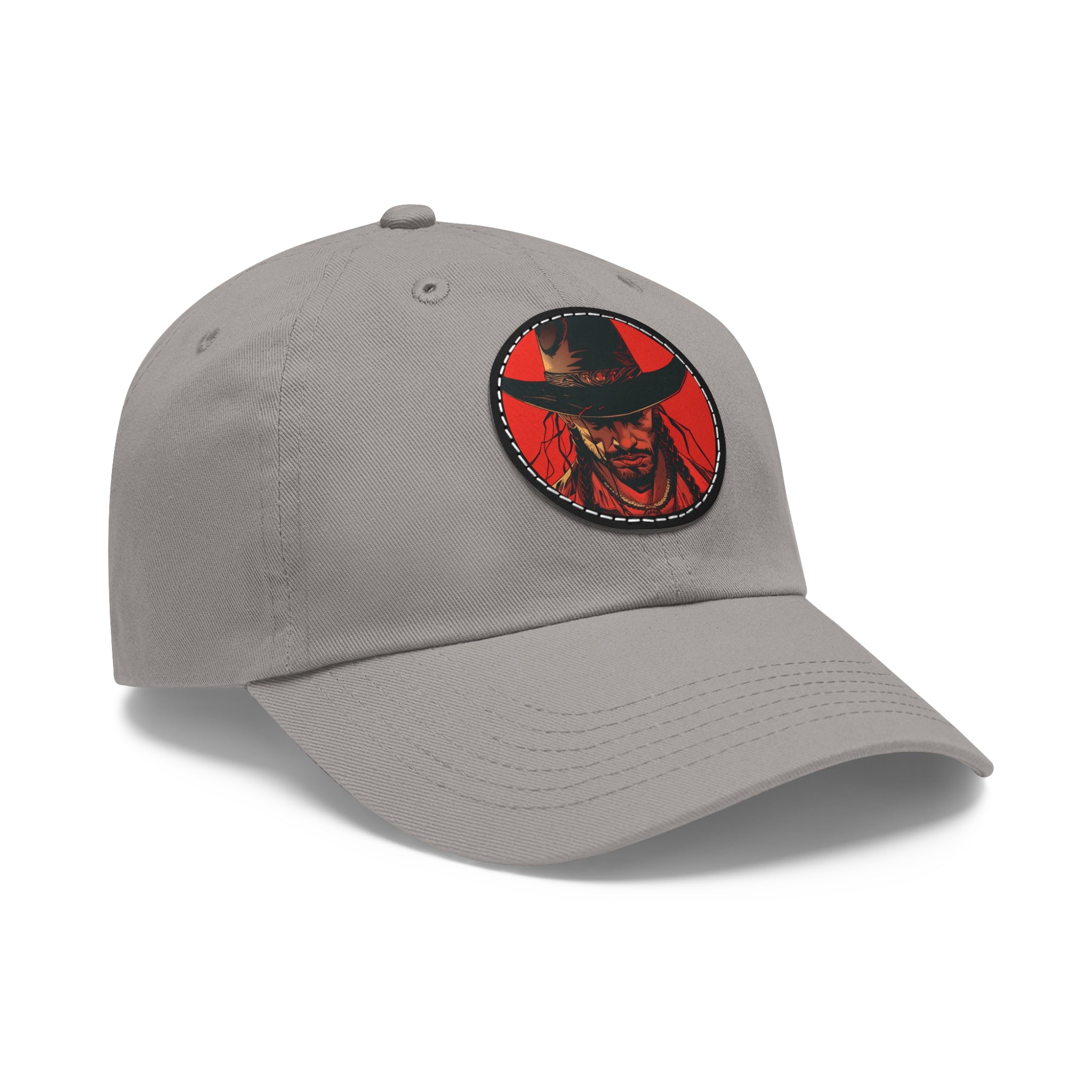 MVRSIANO Western Outlaw Leather Patch Dad Hat