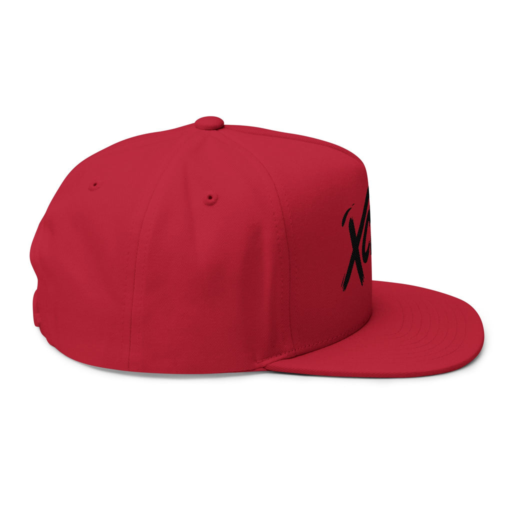 XCLSV Embroidered Flat Bill Cap — Streetwear Snapback with Alien Logo