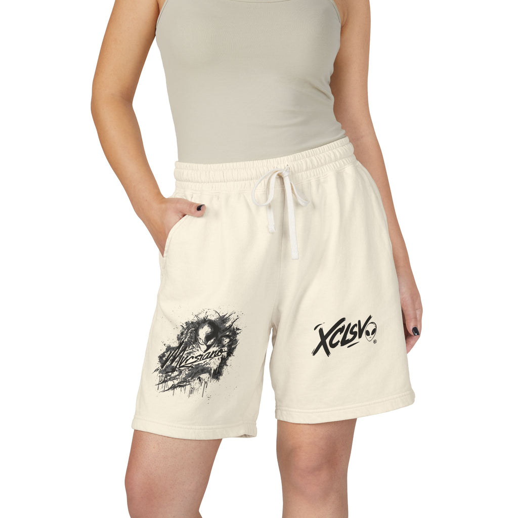 Sweat Shorts — Streetwear Graphic 'XCLSV' Mvrsiano Fleece Lounge Shorts