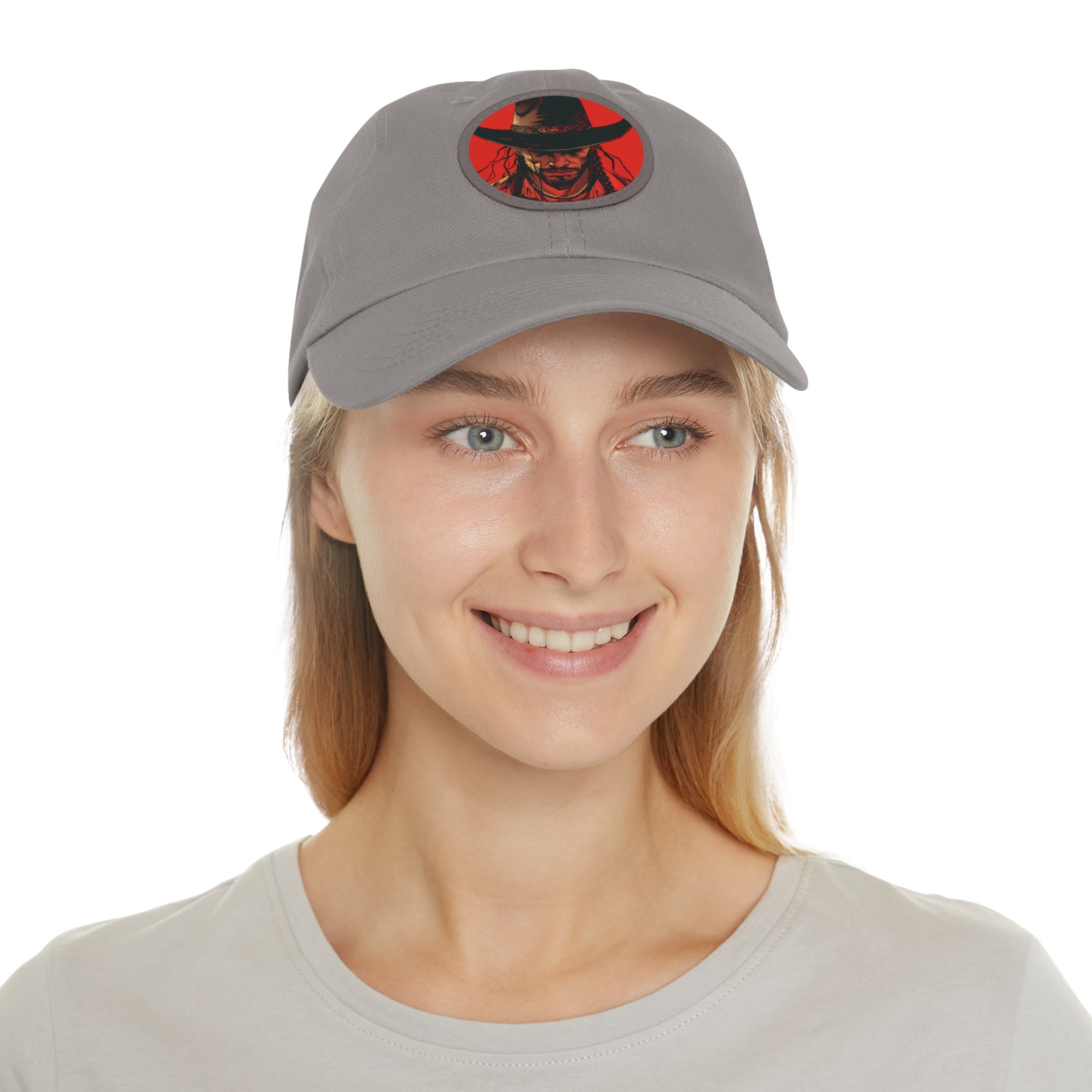 MVRSIANO Western Outlaw Leather Patch Dad Hat