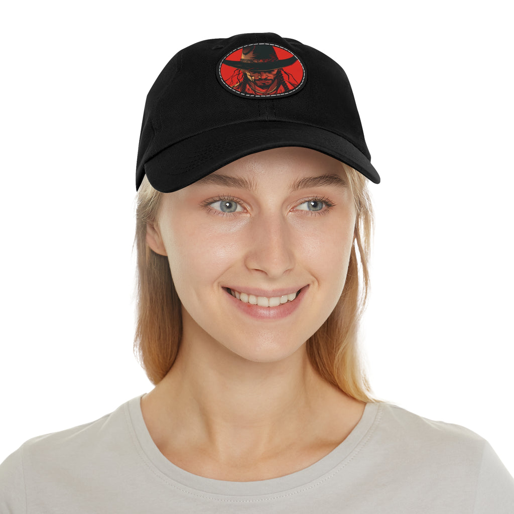 MVRSIANO Western Outlaw Leather Patch Dad Hat