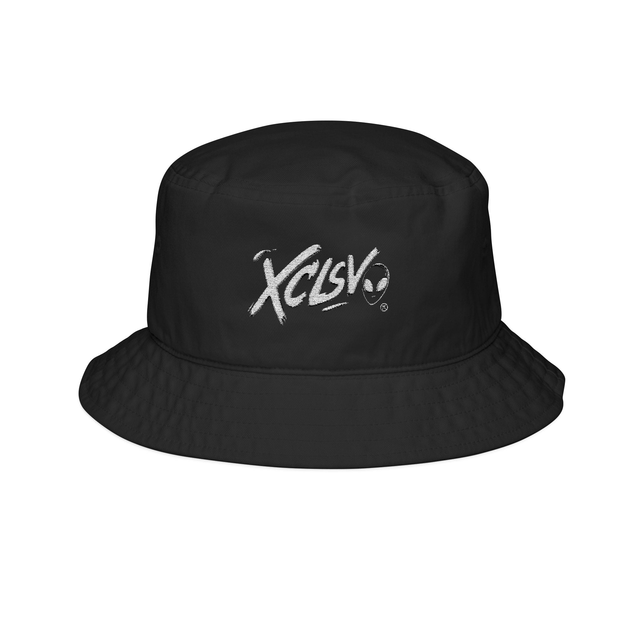Embroidered 'XCLSV' Streetwear Bucket Hat — Casual Urban Sun Hat