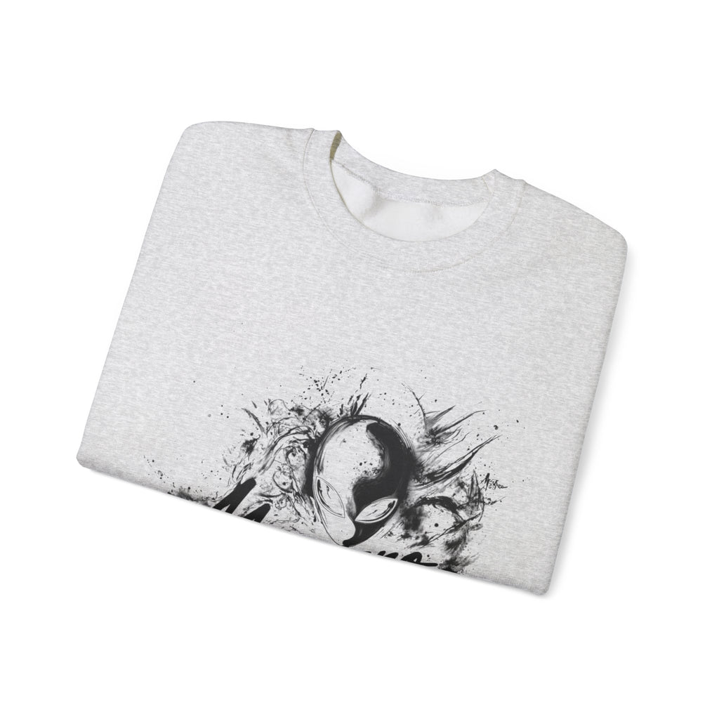 Mvrsiano Graphic Sweatshirt — Alien Grunge Skull Art Crewneck
