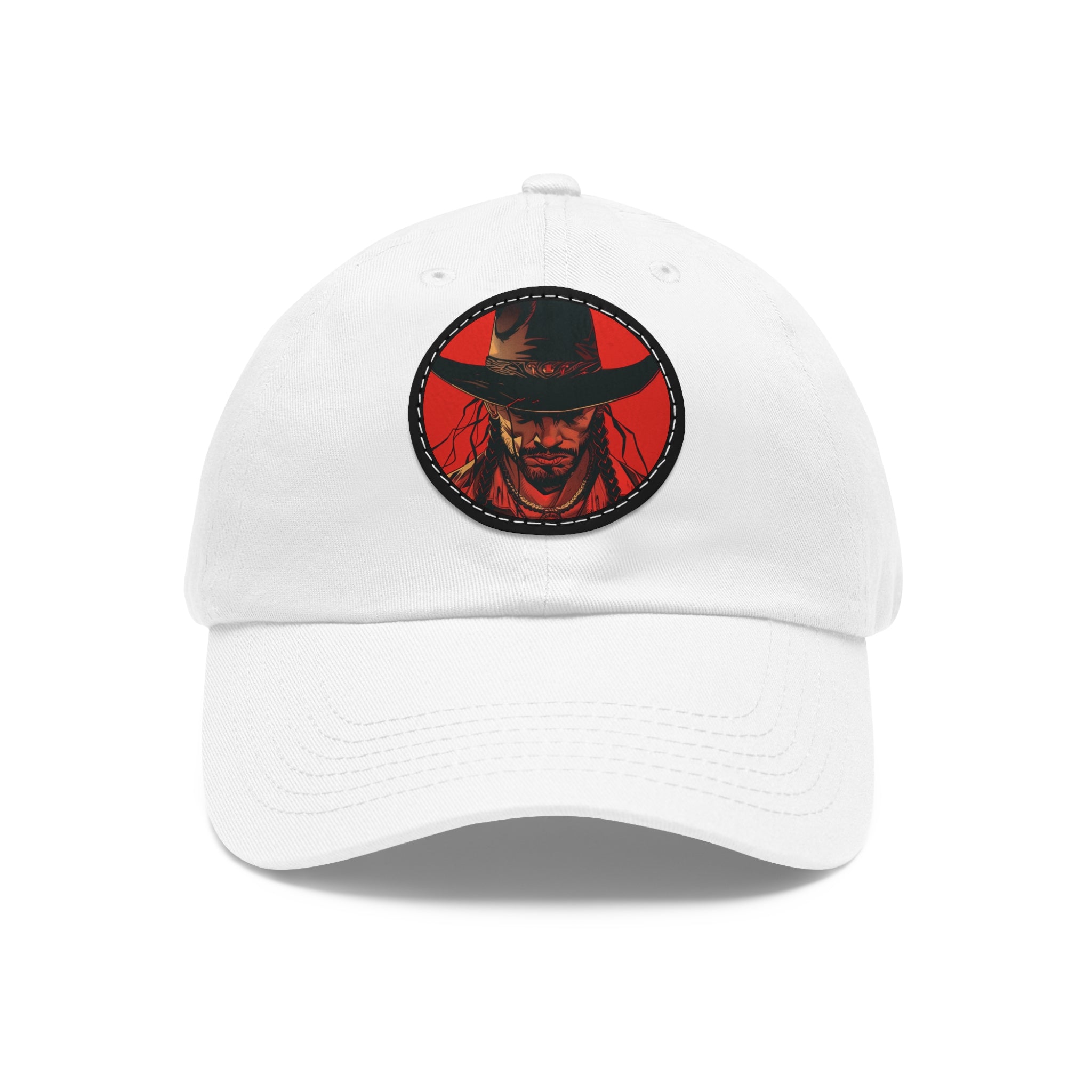 MVRSIANO Western Outlaw Leather Patch Dad Hat