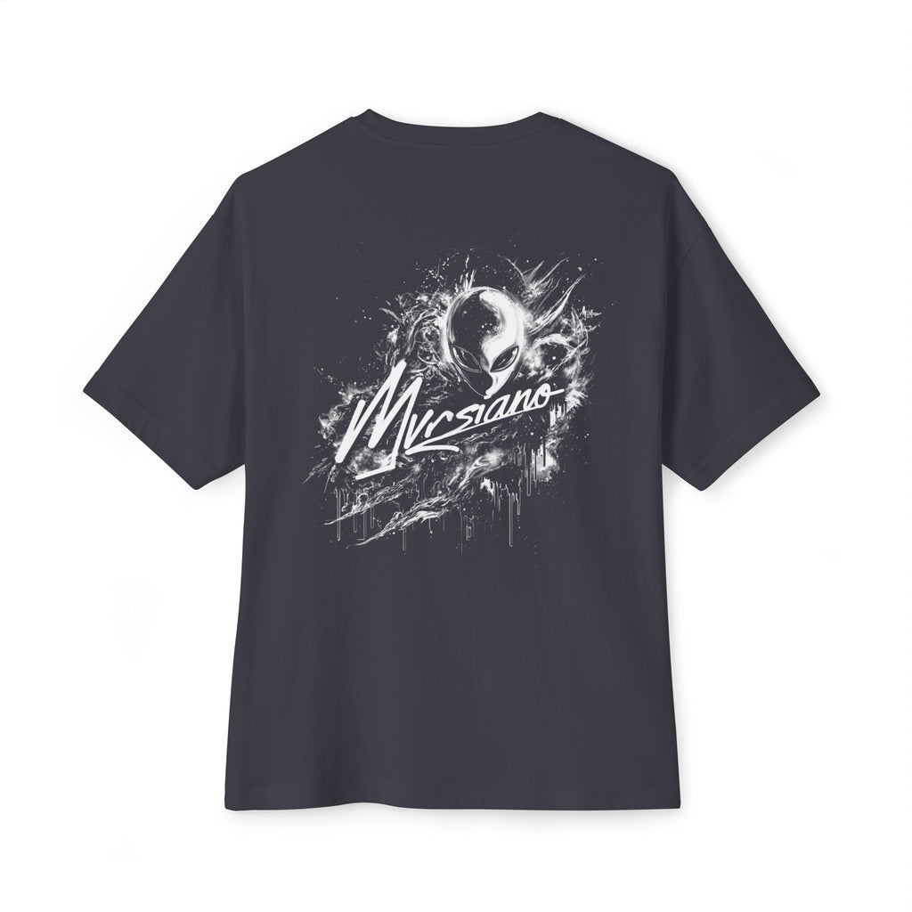 Graphic Tee — 'Marsiano' Alien Back Print Oversized Boxy T‑Shirt