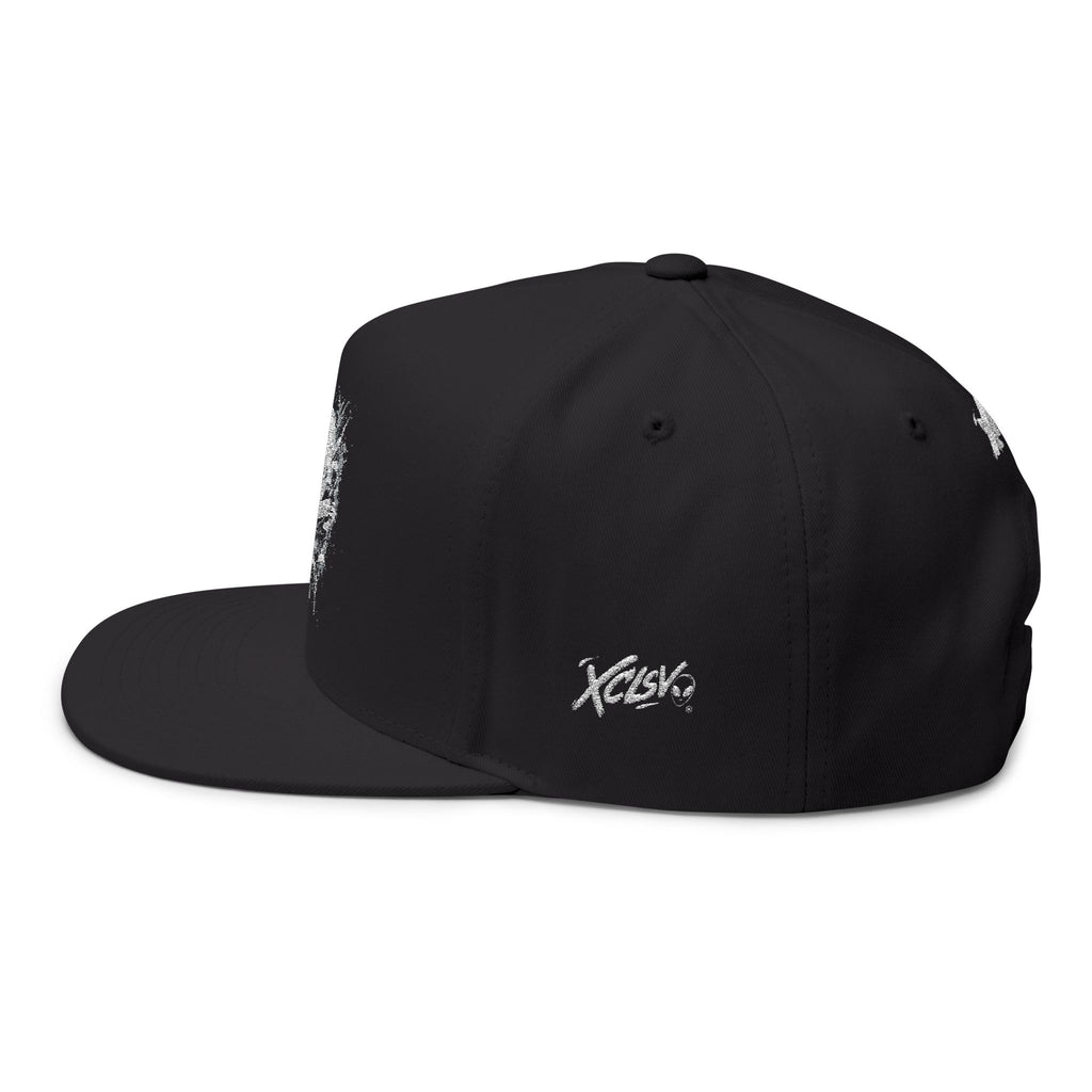 Embroidered Flat Bill Cap — Distressed Mvrsiano Logo Snapback