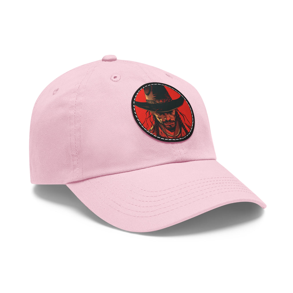 MVRSIANO Western Outlaw Leather Patch Dad Hat