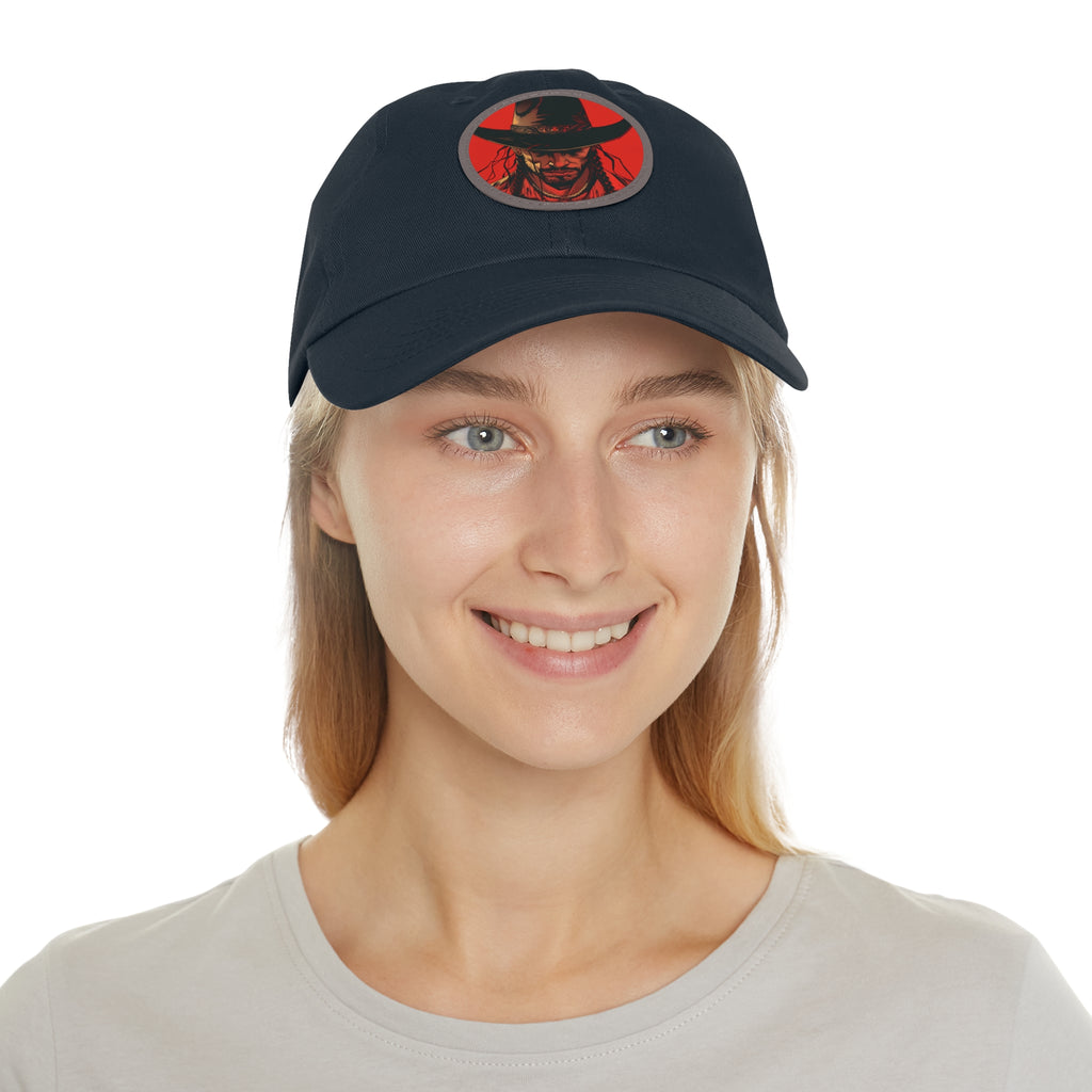 MVRSIANO Western Outlaw Leather Patch Dad Hat