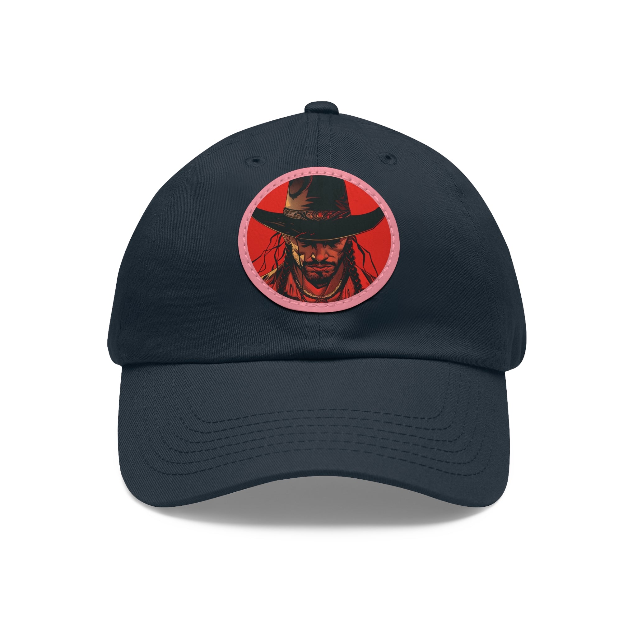 MVRSIANO Western Outlaw Leather Patch Dad Hat