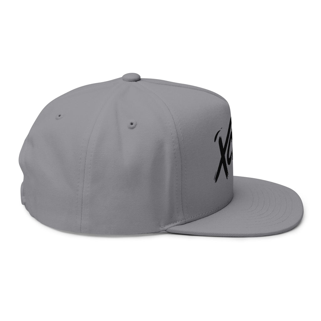 XCLSV Embroidered Flat Bill Cap — Streetwear Snapback with Alien Logo