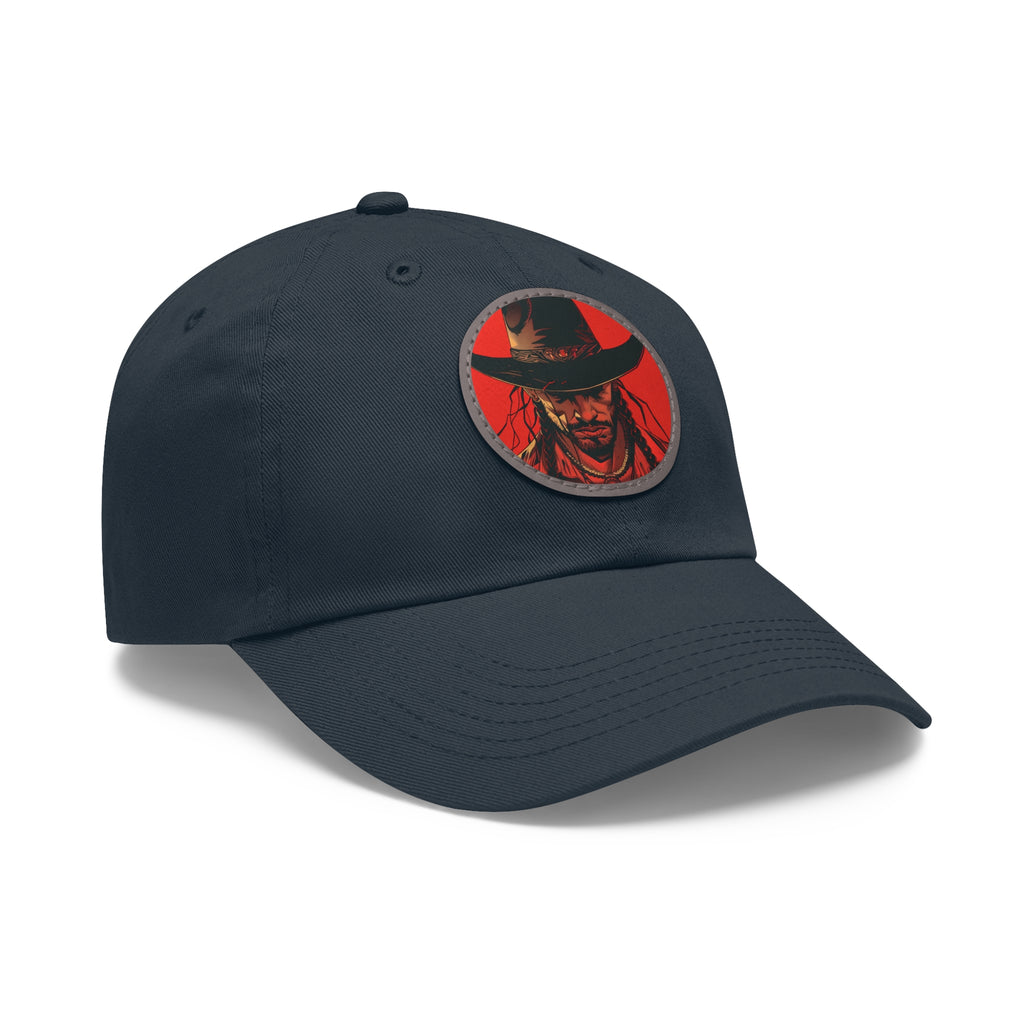 MVRSIANO Western Outlaw Leather Patch Dad Hat