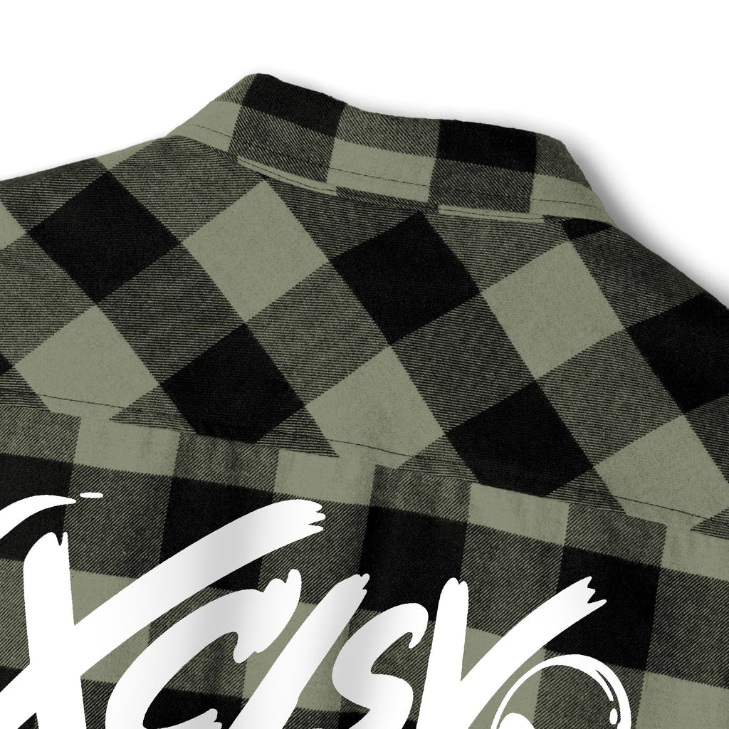 Plaid Flannel Shirt — Back Logo 'XCLSV' Streetwear