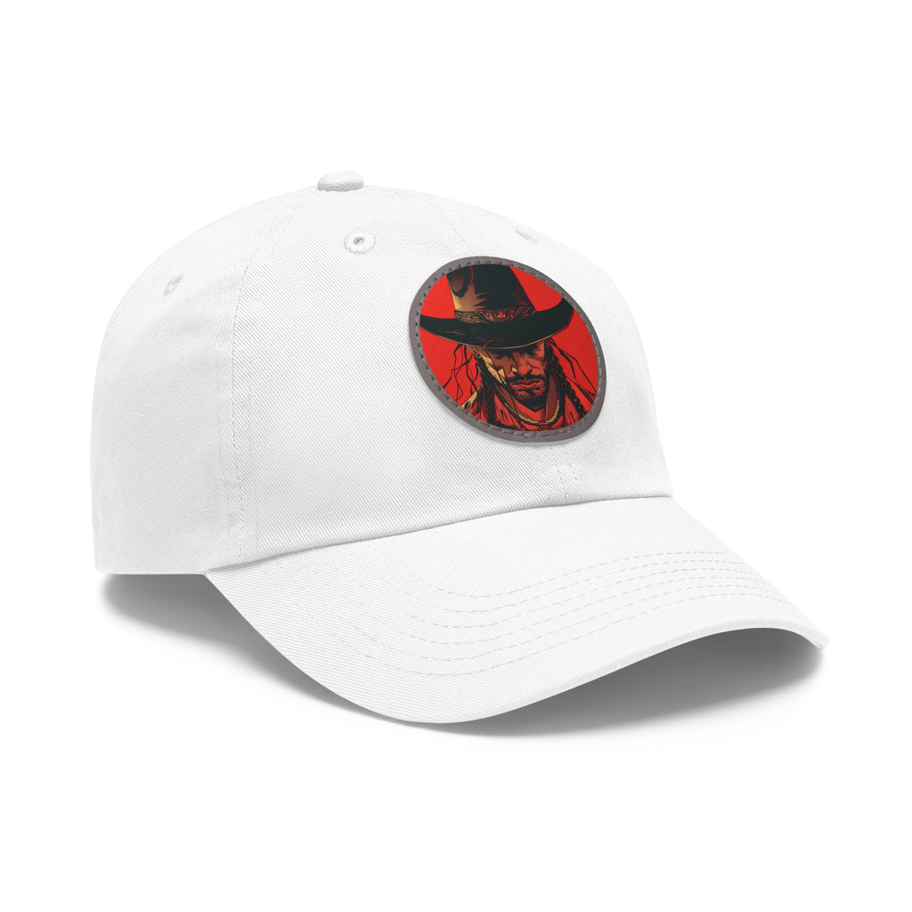 MVRSIANO Western Outlaw Leather Patch Dad Hat