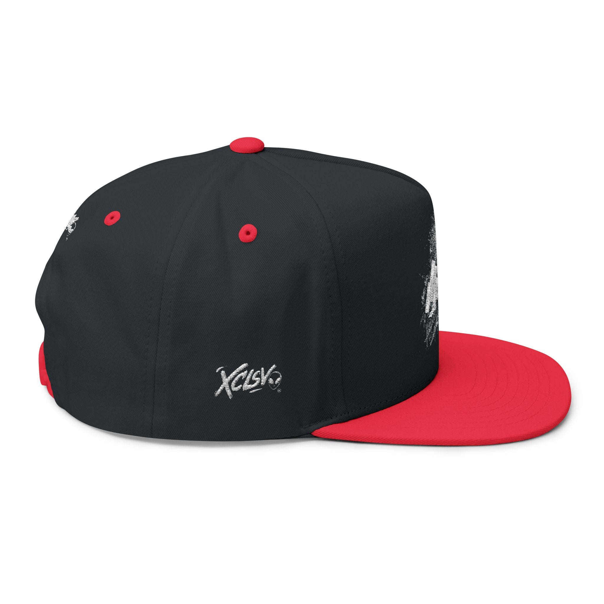 Embroidered Flat Bill Cap — Distressed Mvrsiano Logo Snapback