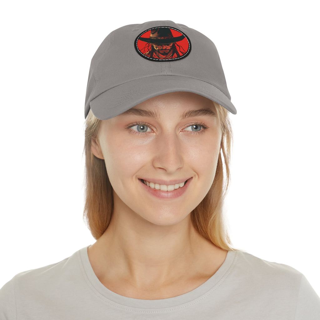 MVRSIANO Western Outlaw Leather Patch Dad Hat